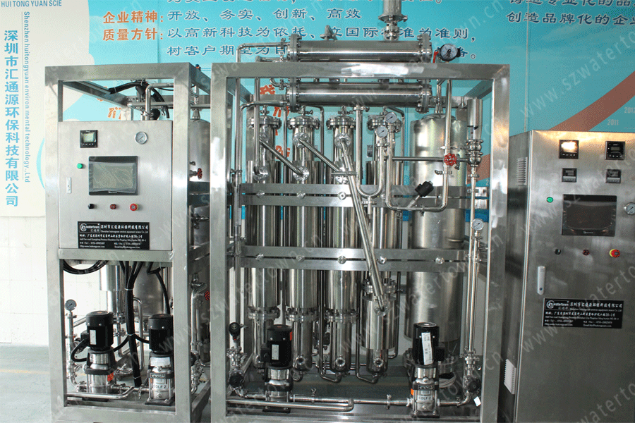 多效蒸馏水机/电加热型蒸馏水机_GMP纯化水设备_汇通源 多效蒸馏水机/电加热型蒸馏水机